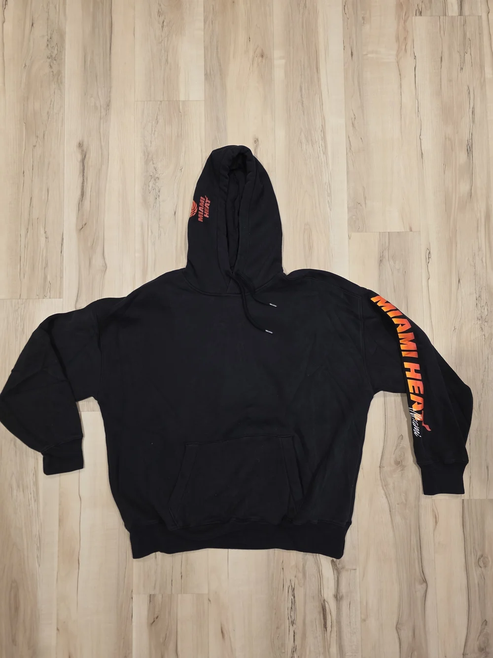 Holister Miami Heat Black Graphic Hoodie - Team Logo